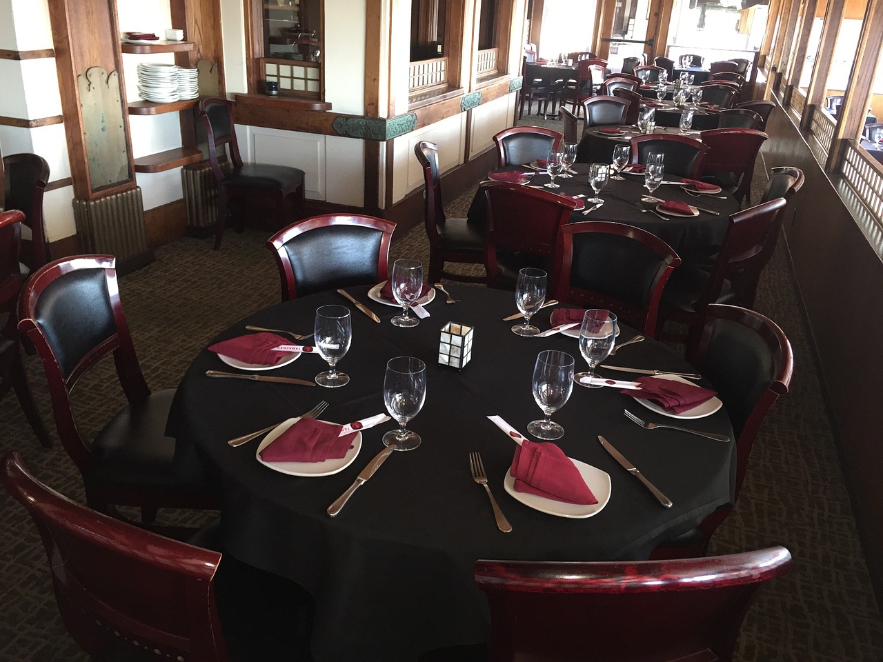Tables set at Fancy restaurants Sedona