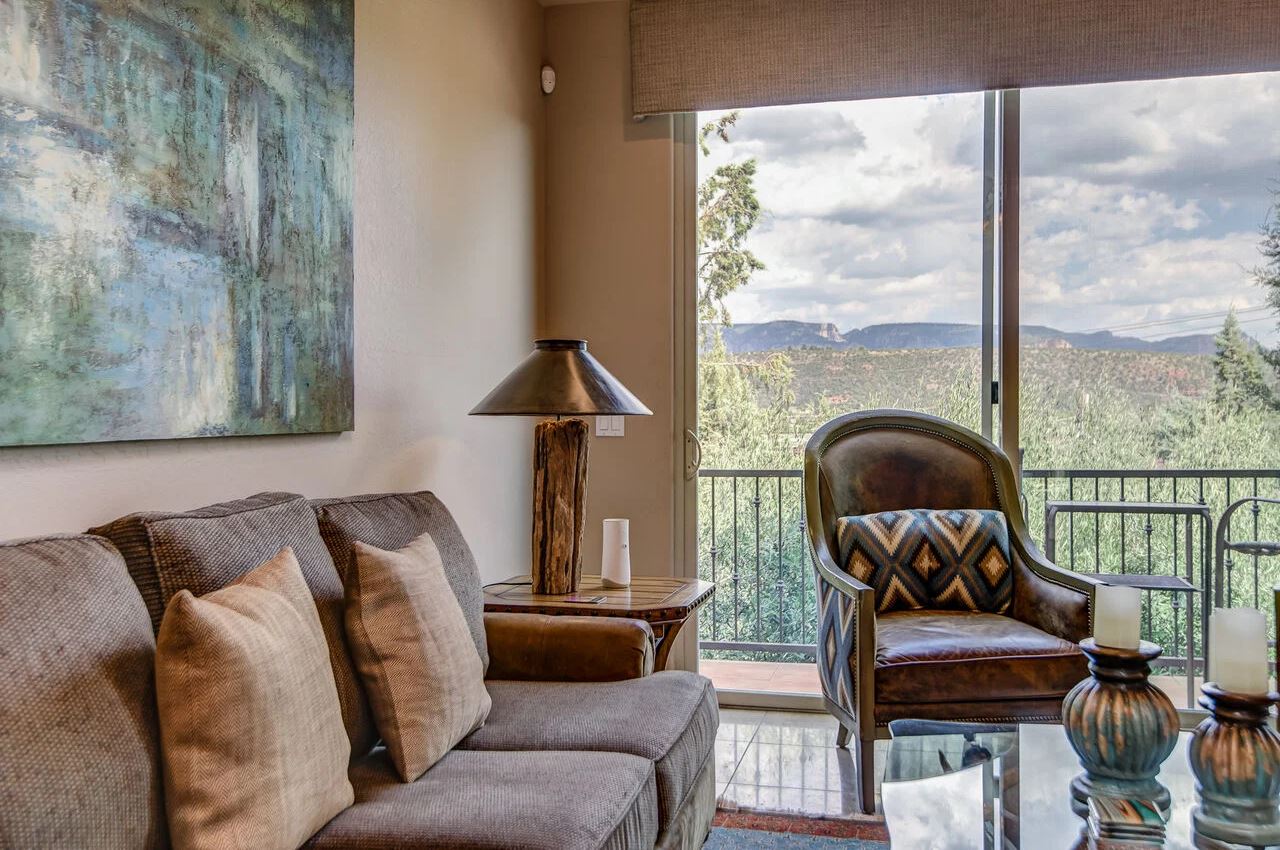 The living room of one of our Sedona Condo Vacation Rentals