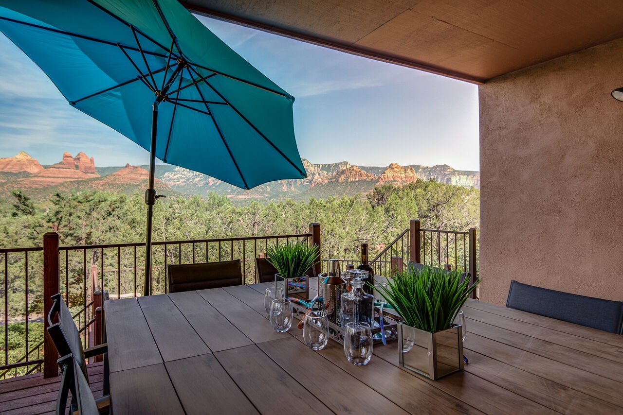 Views from the front patio of one of our Sedona Summer Rentals
